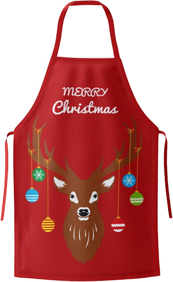 Kerst Keuken Schort Unisex - Grappig Ontwerp - Perfect voor Koken - Ideaal voor Feestjes - ShopVlot