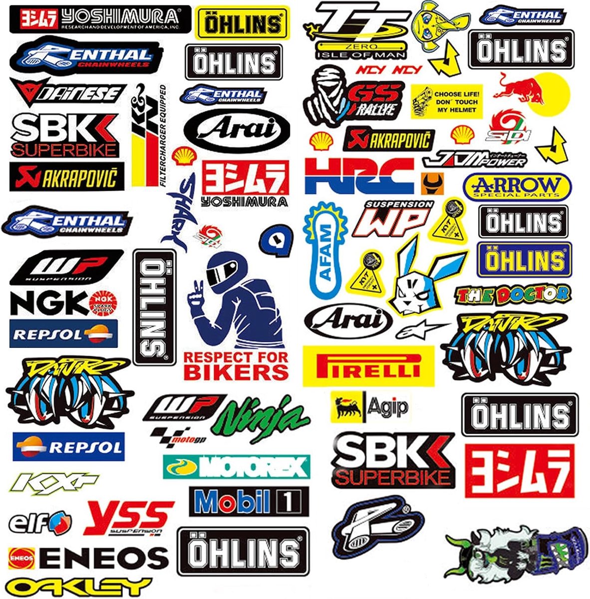 Motorcycle stickers 3 stuks - PVC materiaal - waterproof en zonbestendig - eenvoudig te plakken - ShopVlot