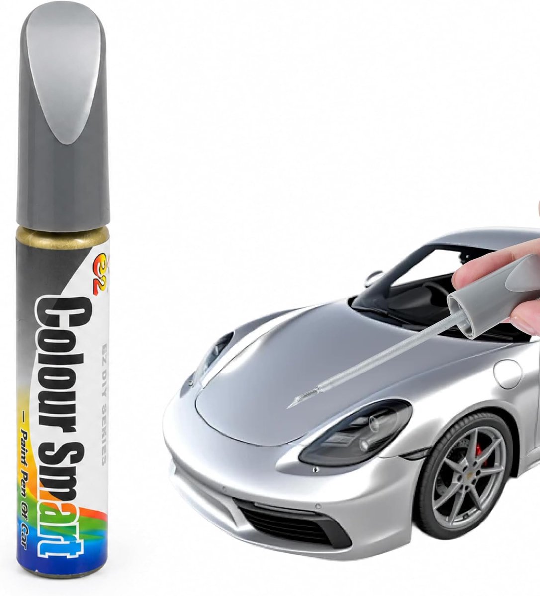 Lakstift voor auto - zilverkleurig - krasreparatie - herstel van lakschade - ShopVlot
