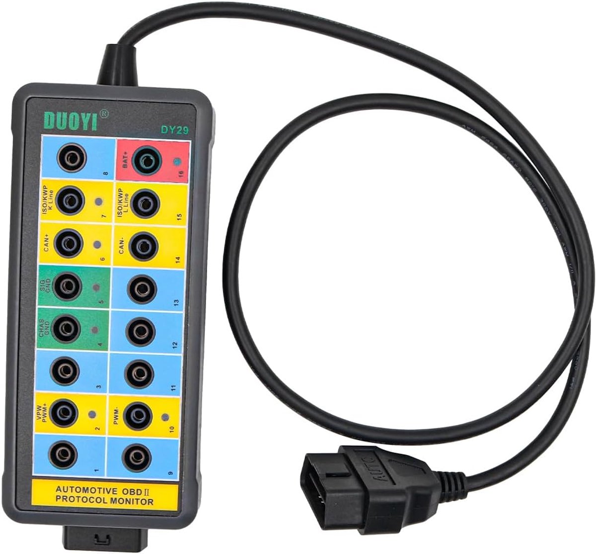 OBDII Breakout Box - OBDII Protocol Detector - Diagnoseerfoutmeting - Eenvoudige toegang tot 16 pinnen - ShopVlot