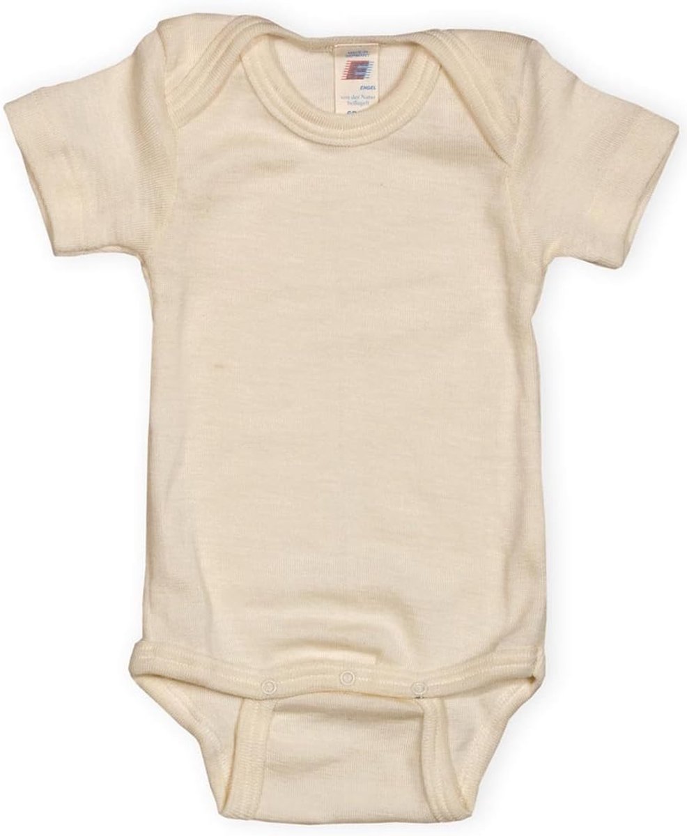 Baby Body korte mouwen - wolzijde - natuurlijk - comfortabel voor gevoelige huid - ShopVlot