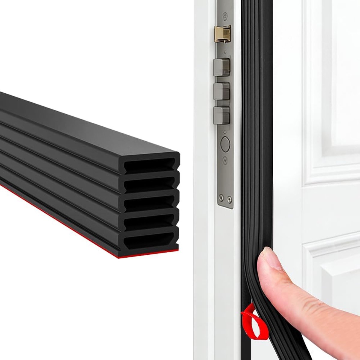 Deurafdichting 6 m - Zelfklevend rubber - Geluiddemping - Ideaal voor thuis en kantoor - ShopVlot