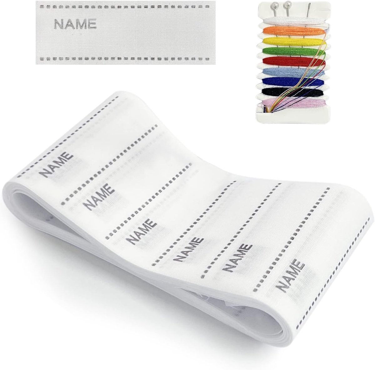 Naamlabels 200 Stuks - Strijkbare Kledinglabels - Inclusief Naai Kit - Voor Kinderen en Schooluniformen - ShopVlot