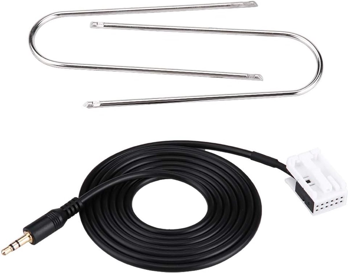 AUX-kabel 58,7 inch - Autoradio aansluiting - Met afstandsbediening gereedschap - Eenvoudige installatie - ShopVlot
