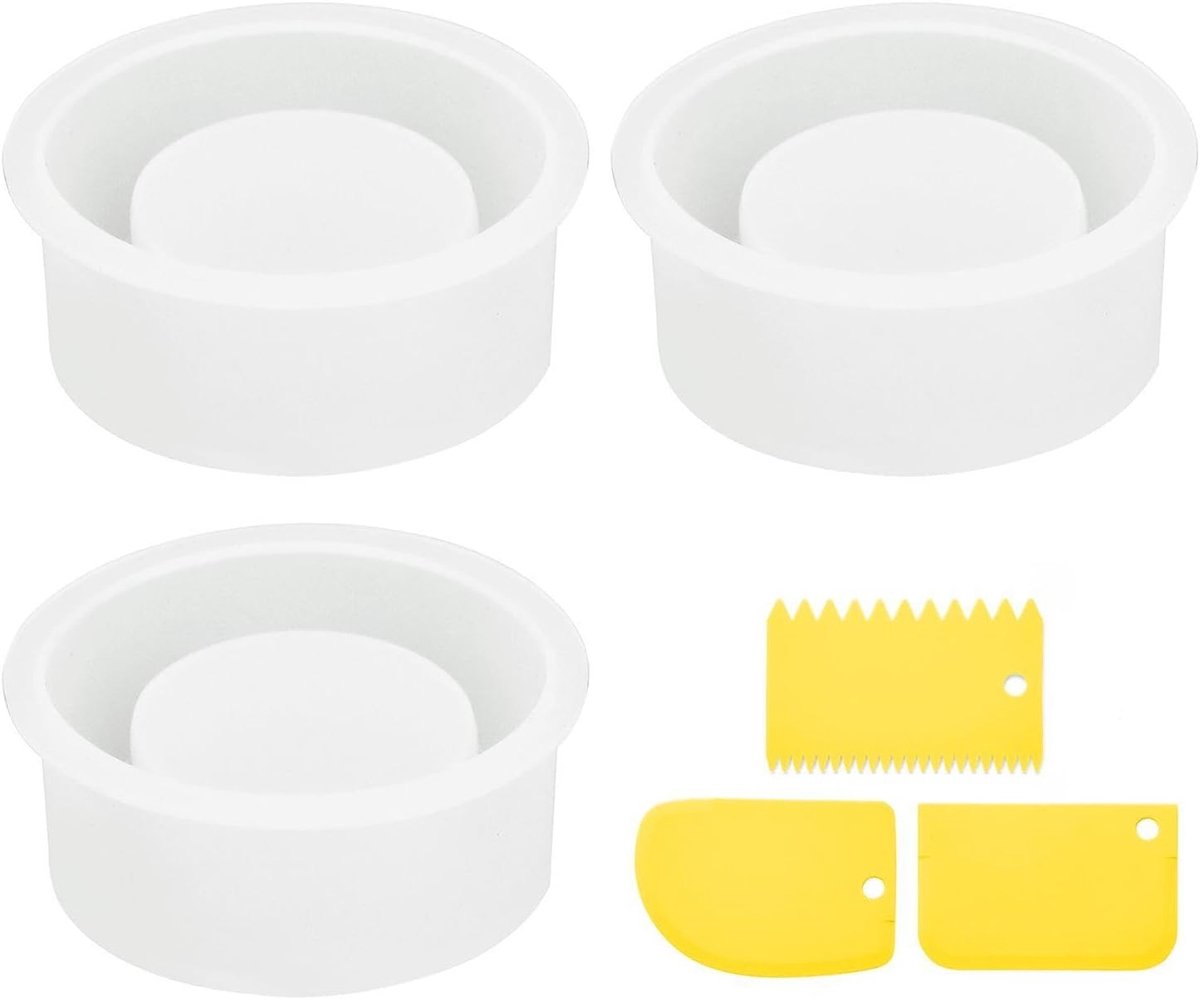 Candle tray mould set - 3 ronde kaarsenhouders - silicone - perfect voor DIY aromatherapie - ShopVlot
