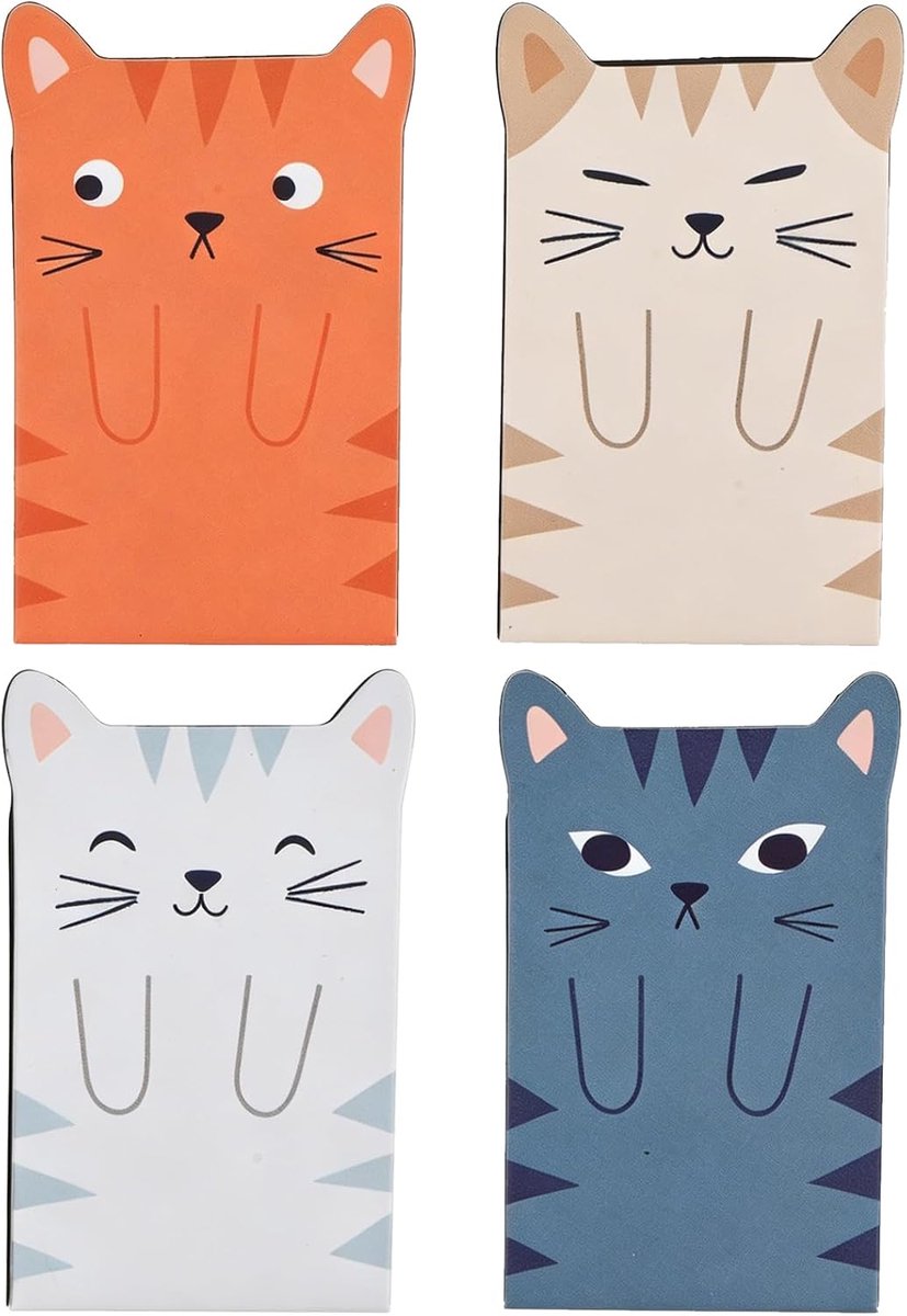Magnetische boekenleggers 8 stuks - cartoon ontwerpen - magnetisch papier - ideaal voor boekenliefhebbers - ShopVlot
