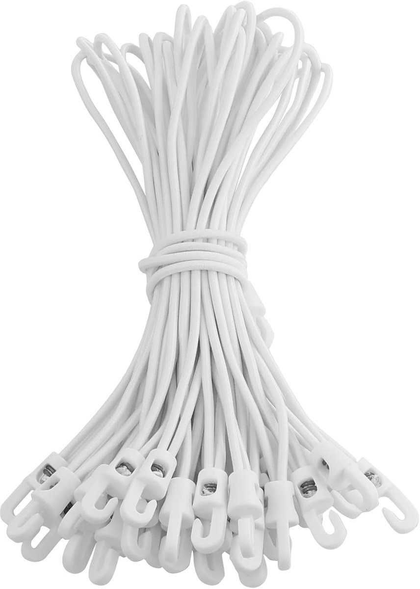 Tension rubber met haken 26 cm - rubberen expander - duurzaamheid - ideaal voor kamperen en zeilen - ShopVlot