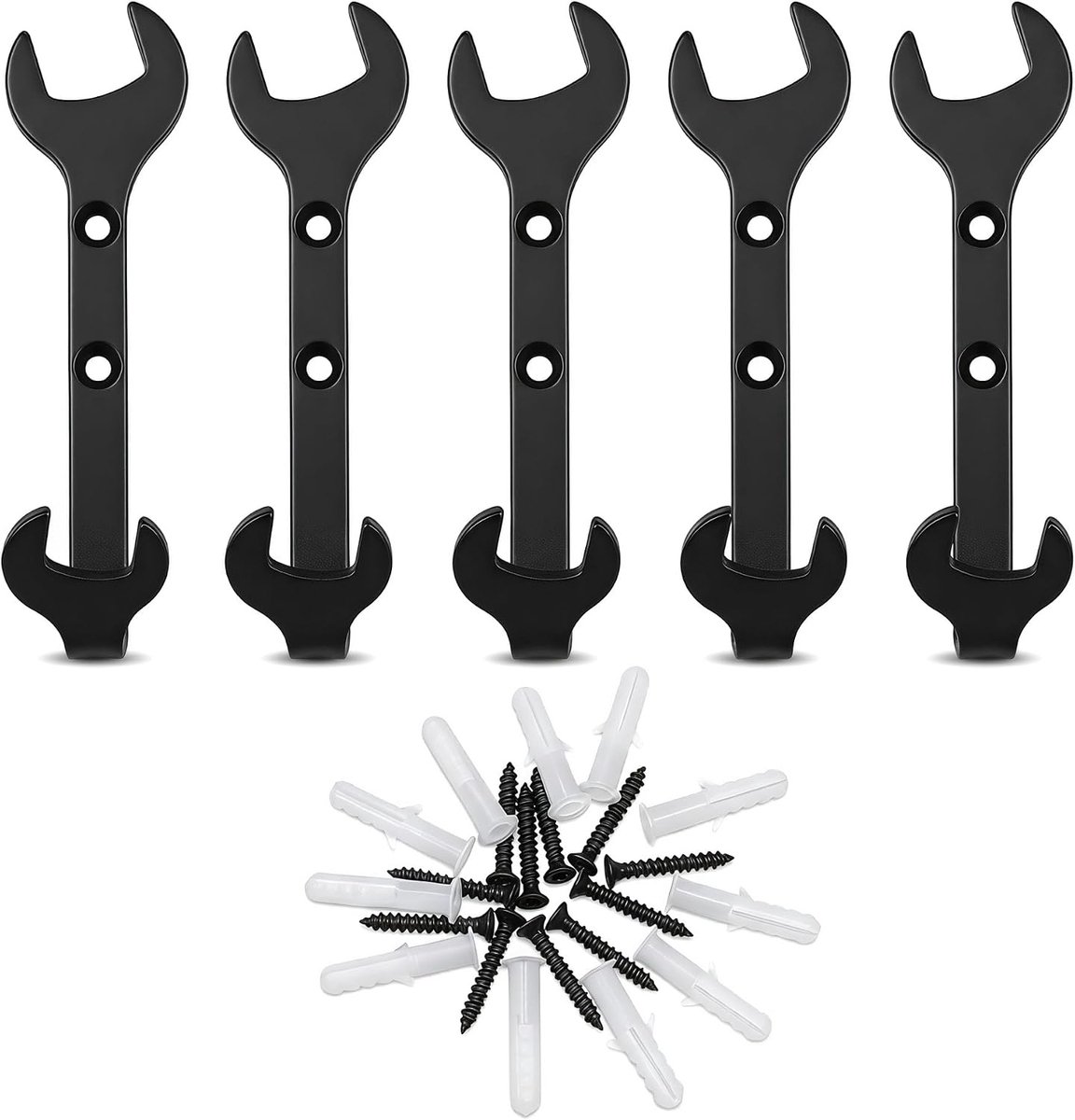 Wandhaken voor mand/handdoek/jas/tas - zware metalen haken - hartvormig design - ideale decoratie voor badkamer - ShopVlot
