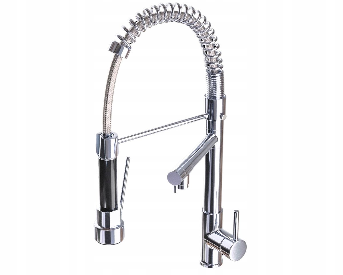 AquaHelix Keukenmengkraan met Flexibele Uitloop - Chroom
