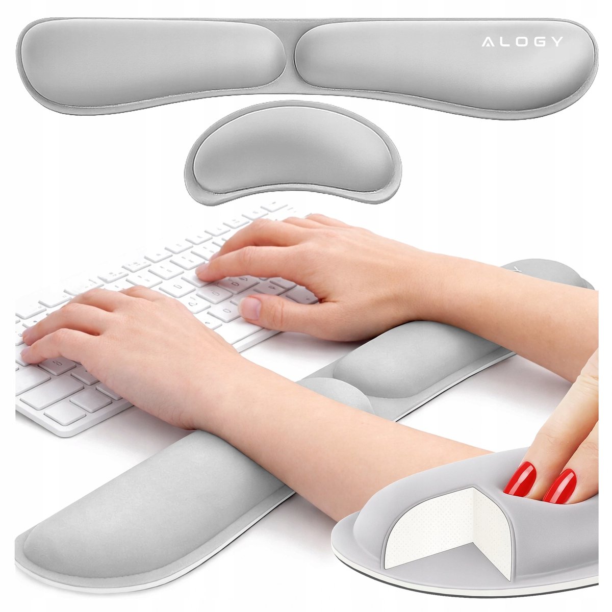 Ergonomische Polssteunen voor Toetsenbord & Muis - Memory Foam Set