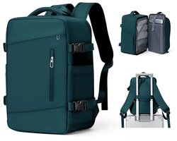 Handbagage rugzak 40x30x20 - Reistas 26L voor dames en heren - Weekendtas Dames & Heren - Vliegtuigtas Cabine - Reistas met Laptopvak - Waterdichte Schooltas - Pauwblauw