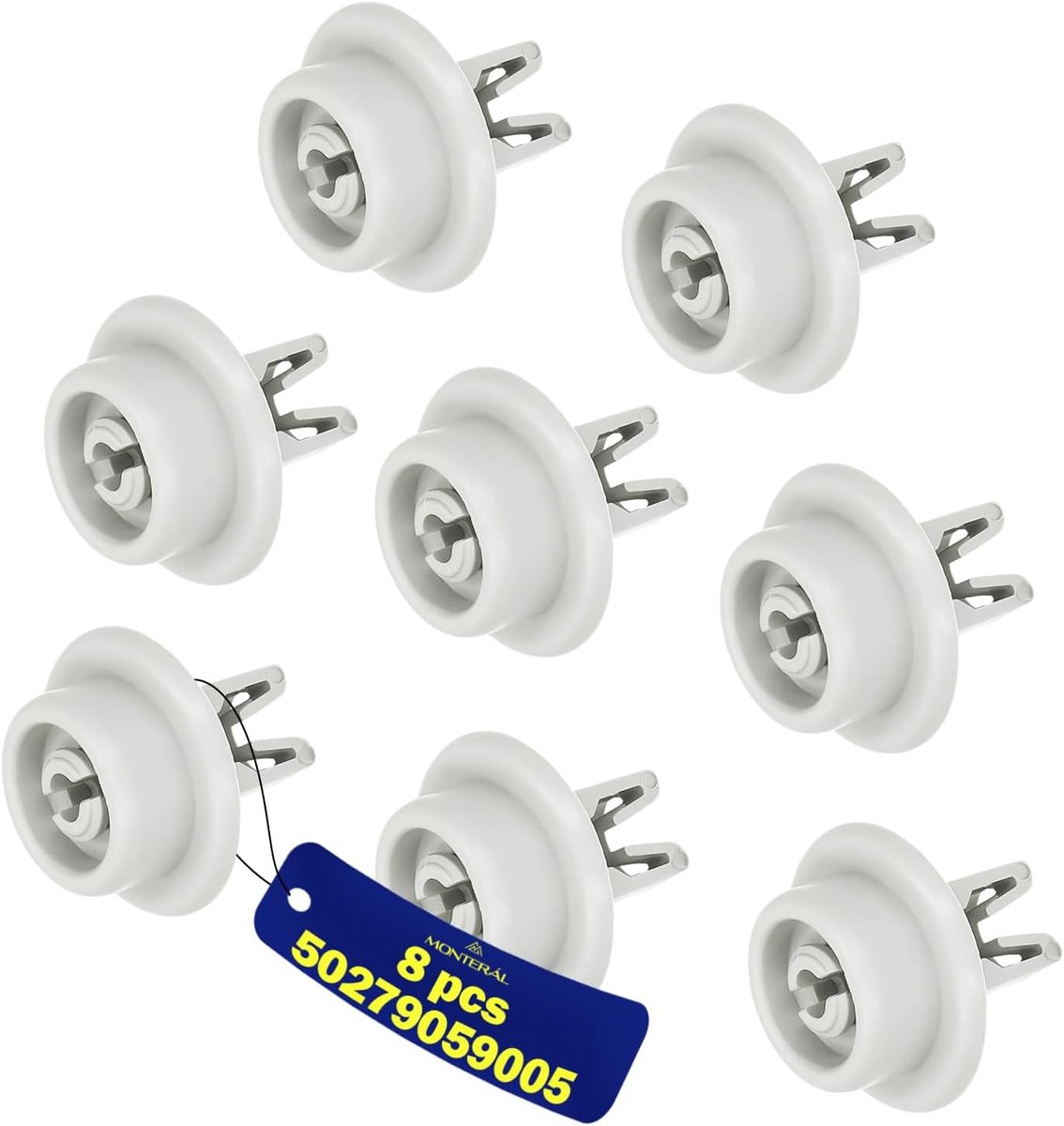 8 stuks rollen voor de onderste mand, vaatwasser 50279059005 voor Electrolux, 10 jaar garantie - MONTERAL