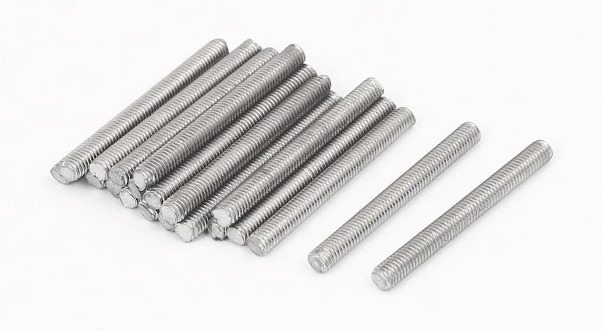 M3 x 30 mm verdeling 0,5 mm 304 roestvrij stalen schacht compleet schroefdraad zilver 20 stuks