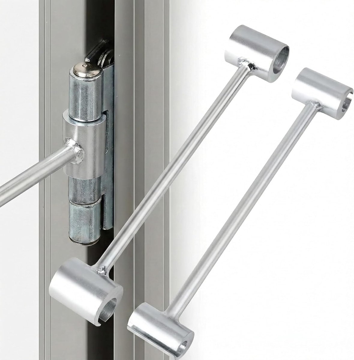 2 stuks deurscharniersleutels, instelgereedschap voor deurscharnieren, dubbele kop, geschikt voor anti-diefstal deuren, slaapkamer (14-19 mm, 23-25 mm)