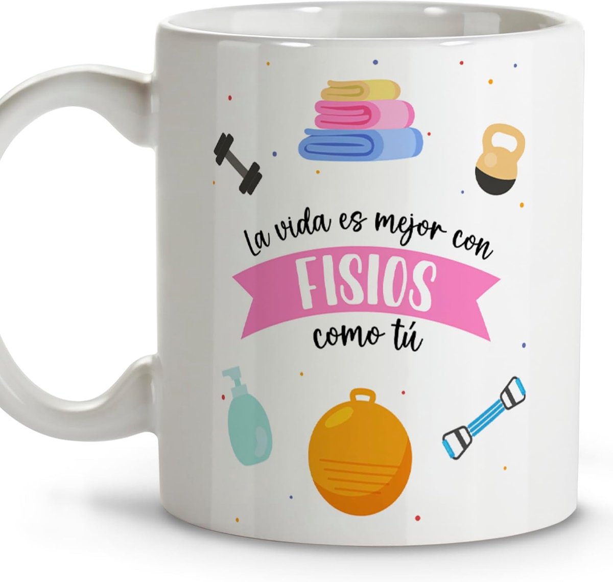Mokken om cadeau te geven, geschenken voor fysio, personaliseerbaar, keramische mok, 330 ml