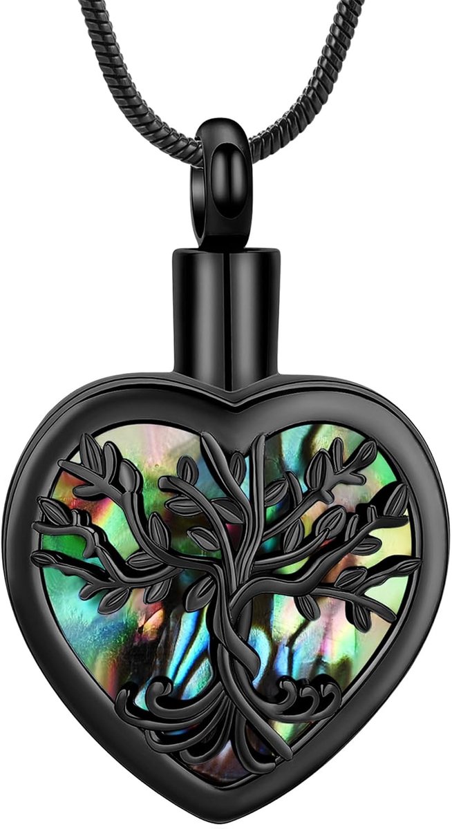 levensboom halsketting met urn, voor as voor menselijke huisdieren, vuurbegrafenis, sieraden voor geliefde mensen