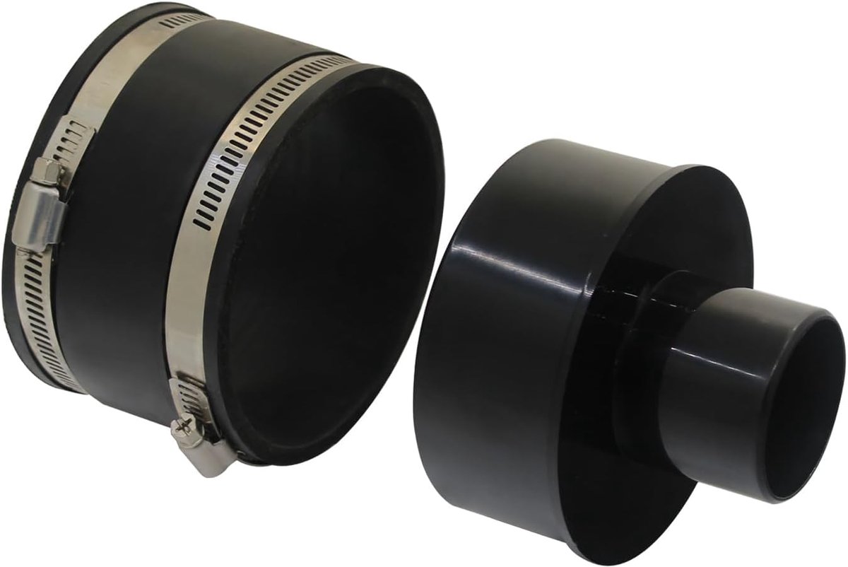 Adapter 100/50 63 mm verloopstuk stofafzuiger hout zuigslang slangverloopstuk werkplaats afzuigsysteem (110-100-63mm)