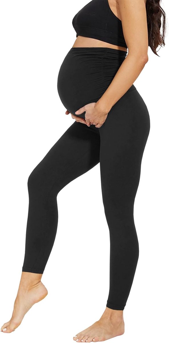 Zwangerschapslegging voor dames, hoge taille, ondoorzichtig, zwangerschapsbroek, vrijetijdsbroek, elastisch, zwangerschapsmode voor zwangere vrouwen, lang | Ondoorzichtige zwangerschapsbroek, zwangerschapsbroek voor yoga, sport, dagelijks gebruik