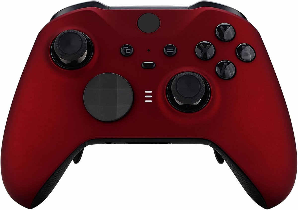EXtremeRate Voorste Schaal Cover voor Xbox One Elite Series 2 (Model 1797),Shell Case &Accent Rings Vervanging voor Xbox Elite Series 2 Wireless Core Controller-Scharlaken Rood