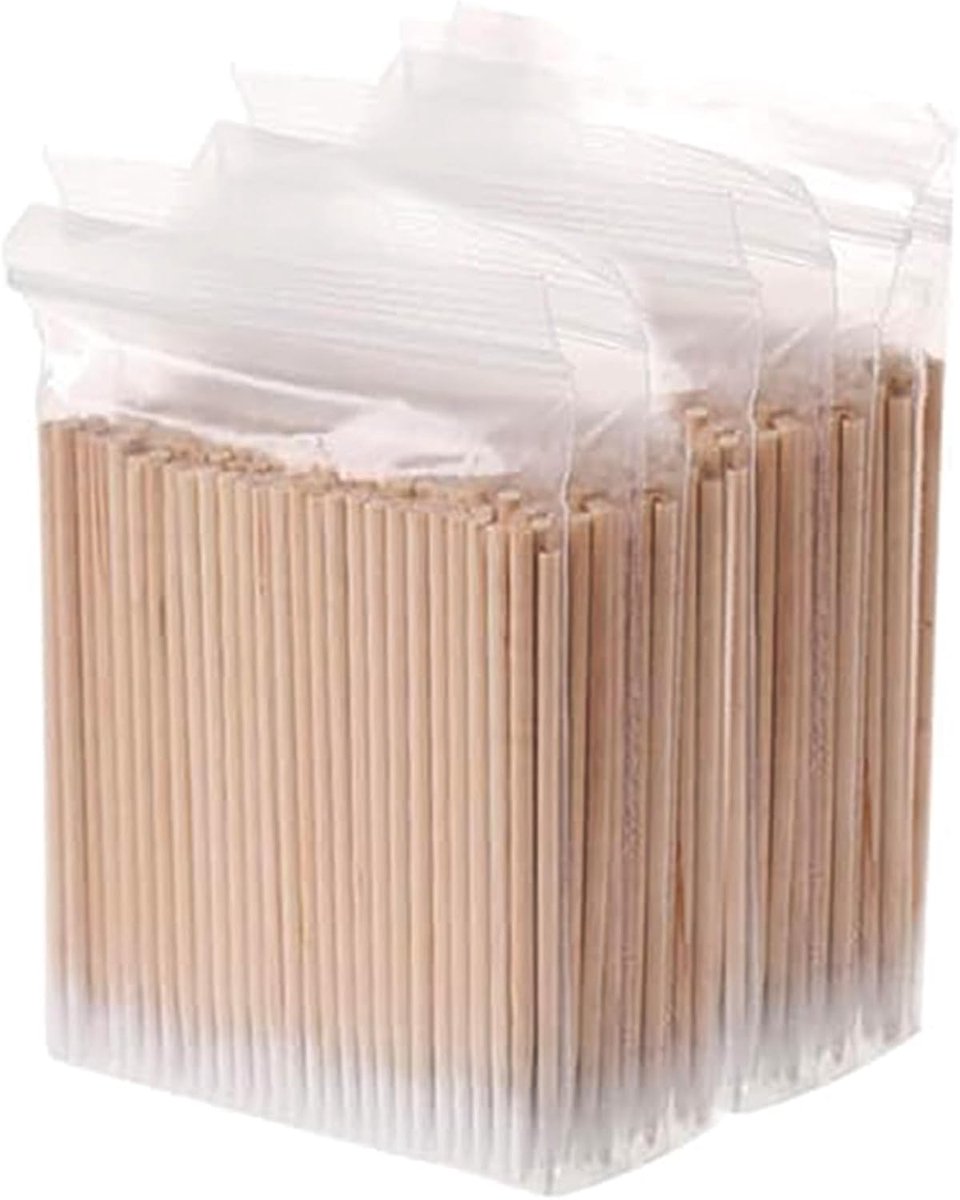 Wattenstaafjes, applicators, 1000 stuks, 10 cm lang houten handvat, micro-borstel, reinigingsstaafjes, microblading wattenstaafjes voor tattoo, beauty, make-up, wenkbrauwen, nagels