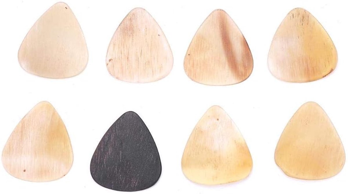 Plectrums, Handgemaakte hoorn plectrums 8 stuks 0,46-0,91mm dikte voor akoestische elektrische gitaar ukulele mandoline banjo muzikanten