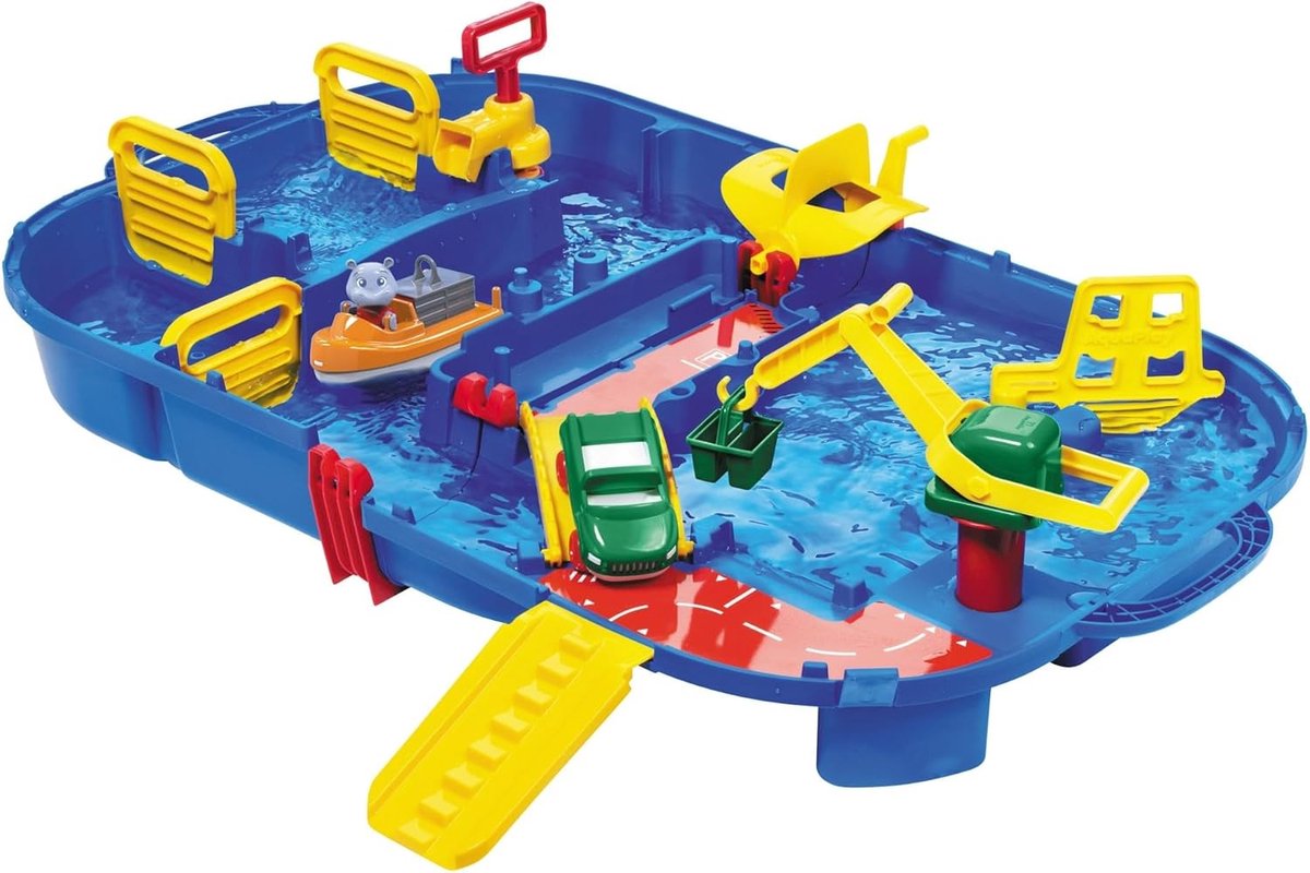 - Slotenbox - Waterbaan - Makkelijk afsluitbaar - 25-delig - 85 x 65 cm - Blauw - Vanaf 3 jaar