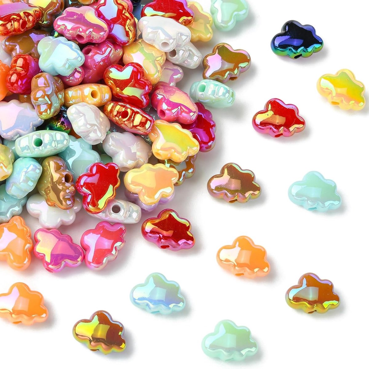 Kralen, UV-plating ondoorzichtige iriserende kraal, 3D regenboog weer losse kralen voor sieraden maken ketting armbanden doe-het-zelf ambachtelijke benodigdheden