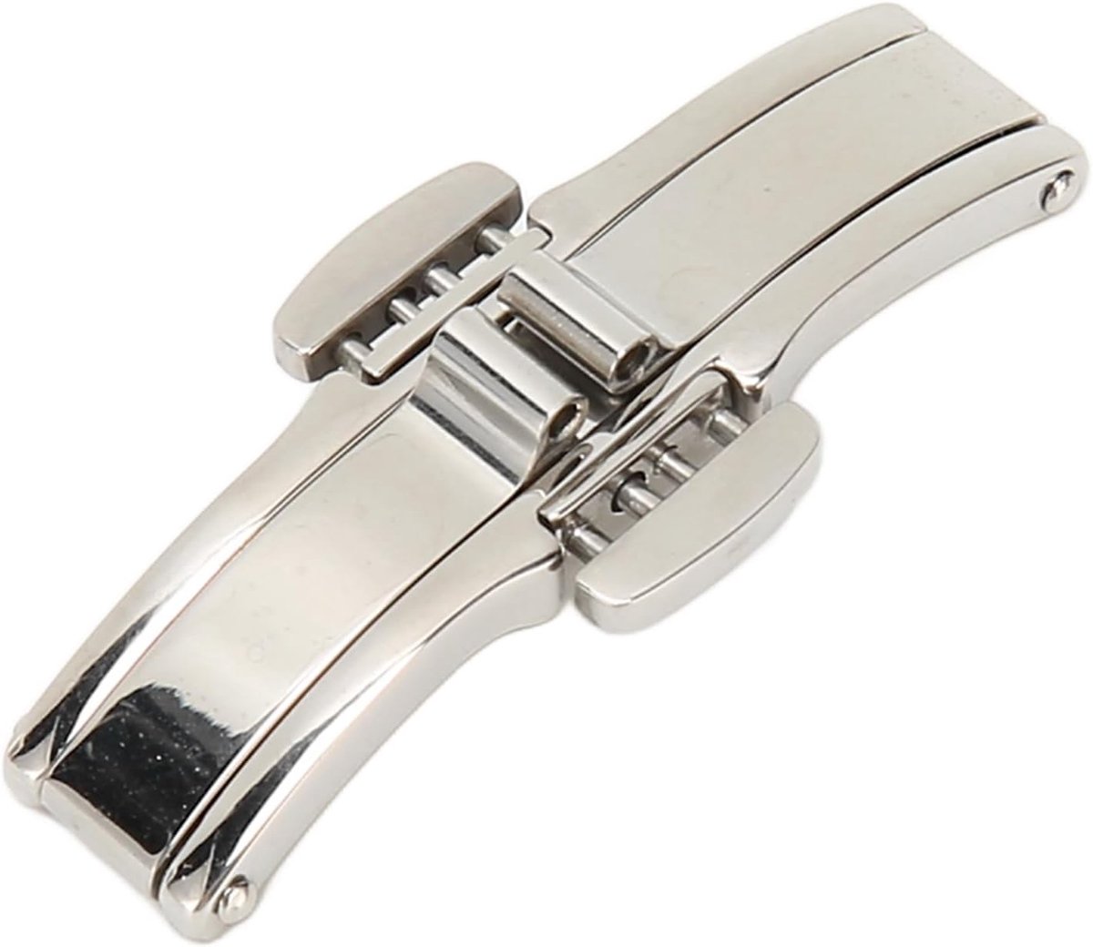 Vouwsluiting voor horloges met dubbele knop, armbandsluiting van roestvrij staal, vouwsluiting voor horlogebandje, reserveaccessoires