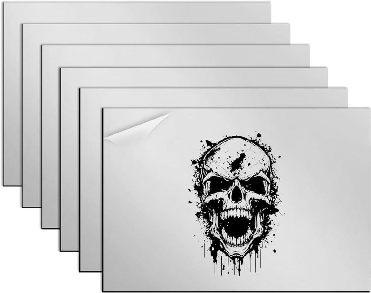 kunststof plaat 30 x 20 cm, lasergraveerplaat, lasergravure kunststof plaat 1,3 mm graveerplaat, blanco lasers voor graveren, schilderijen, doe-het-zelf knutselen, snijden, woondecoratie (zilver