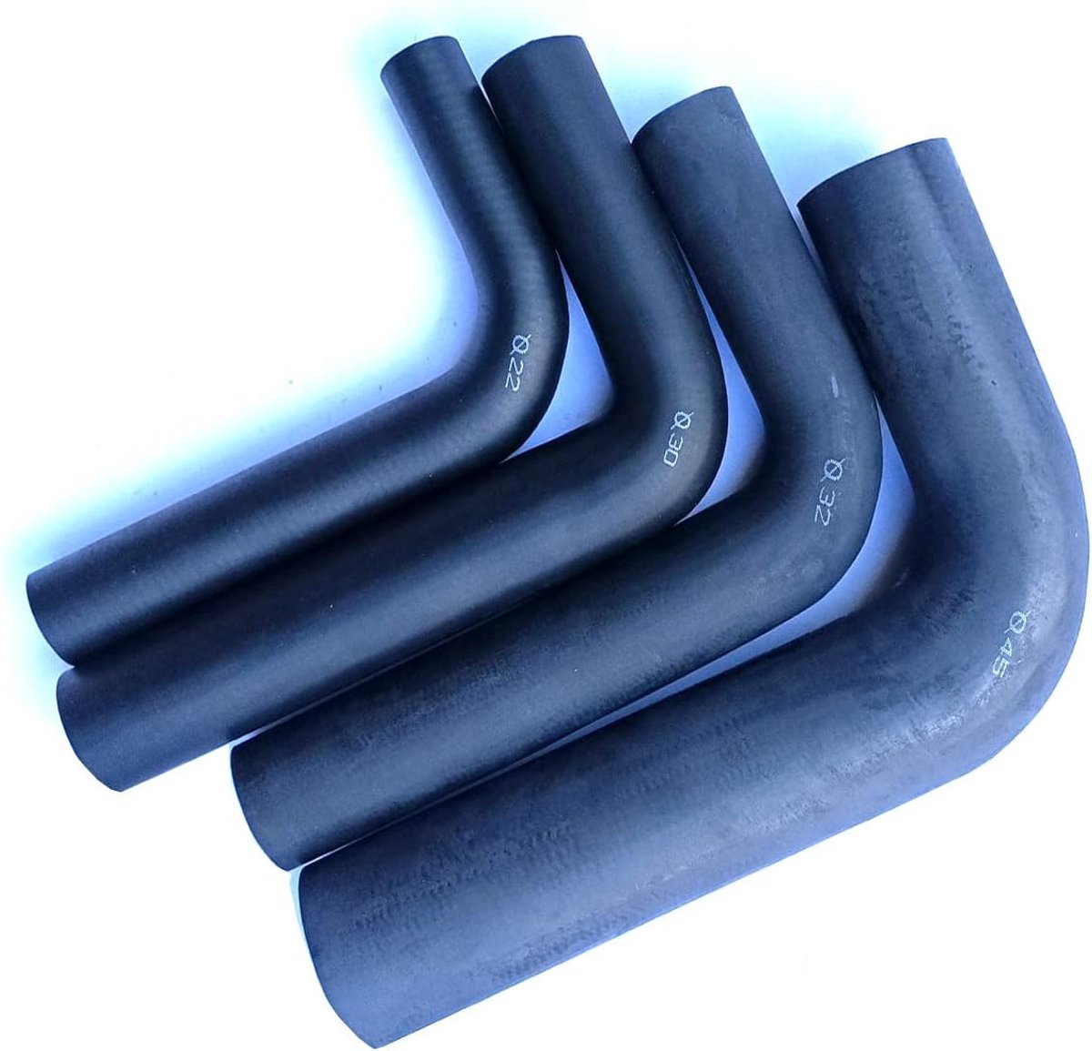 Koelslang Radiateurslang EPDM rubber verschillende 90° graden Ø70mm - 190x380mm
