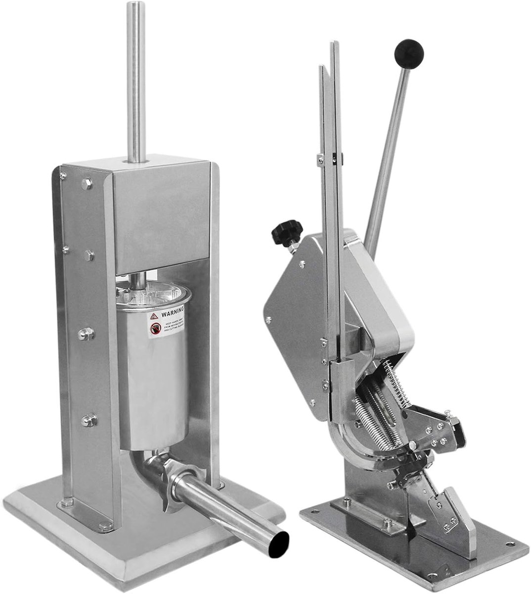 Saucijzenmaker en Clipset - 5L Vlees Vulmachine - Professionele Rvs Nozzles - Ideaal voor Slagers - SnelShoppen