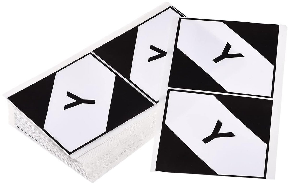 Sourcing map Verpakking van 100 verzendetiketten transport stickers beperkte hoeveelheid gevaarlijke goederen met zwarte woorden 9,9 x 9,9 inch wit
