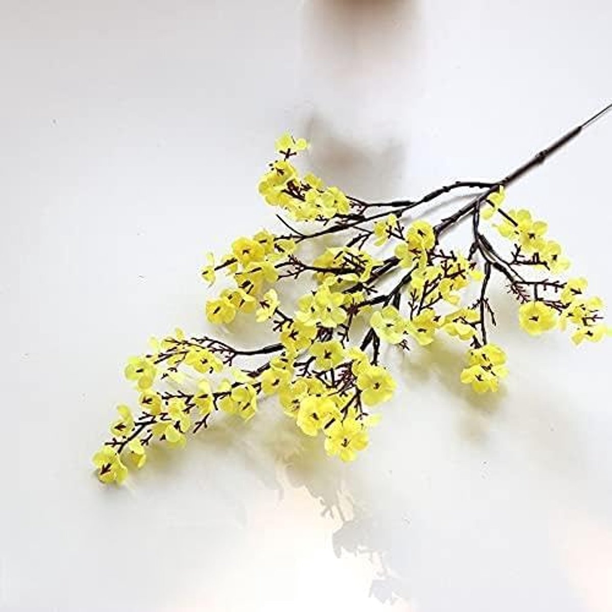Nepbloemen Kunstbloem Cherry Spring Plum Blossom Peach Tak 30cm-60cm Zijde Bloem Boom Bloemknop for Bruiloft Decoratie kunstbloem (Color : 17)