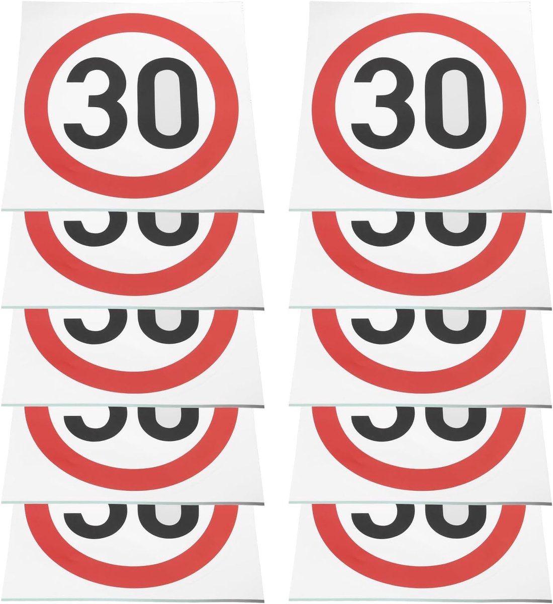 10 Stuks Snelheidsbegrenzingsbord 30 MPH Voertuigbegrenzingsbord Snelheidsstickers Waterdichte Snelheidsbegrenzing Zelfklevende Stickers Verkeersbord 150mm