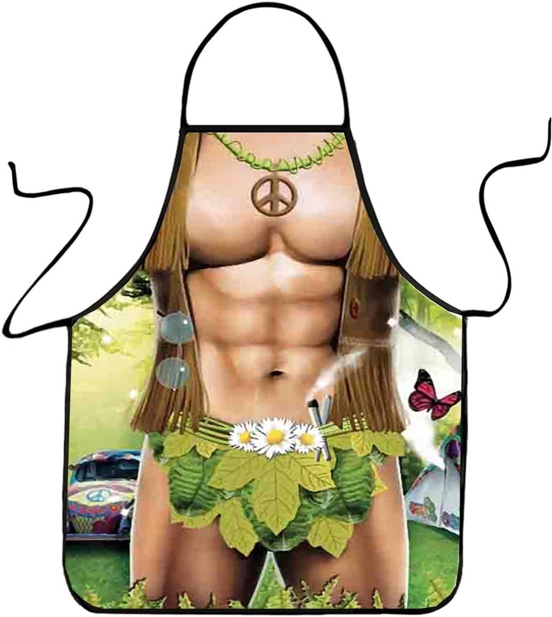 Schort sexy grappig schort dames dirndl-kostuum voor barbecue, kok, koken, geschenken, mannen en vrouwen, 1 verpakking A13, Eén maat