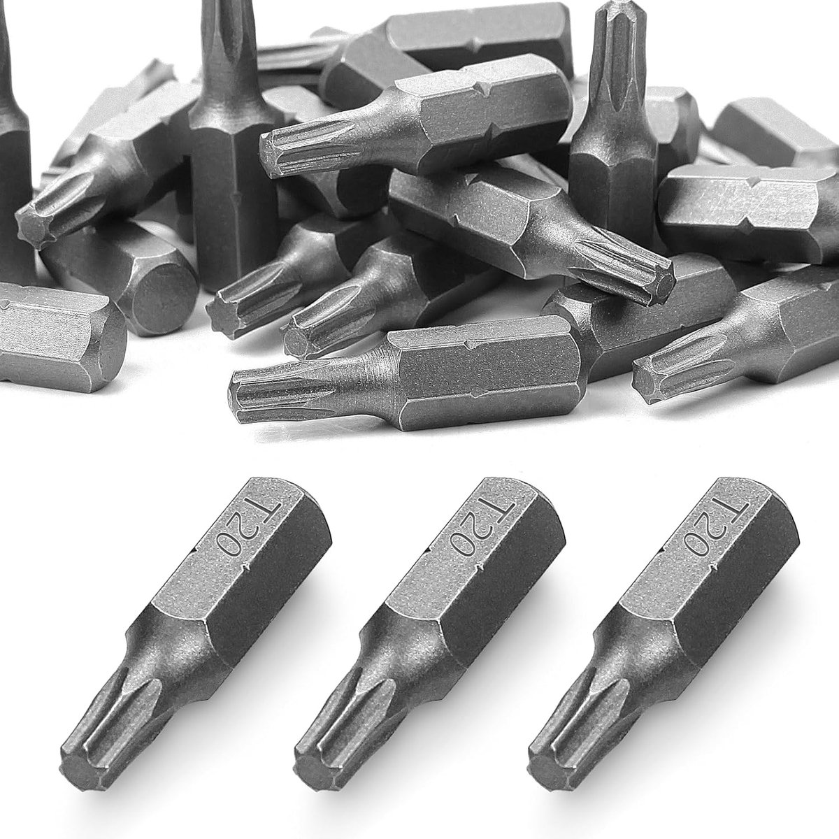 T20 Bit, 30 stuks Torx Bit 25 mm Vervangingsbits Torx Chroom-Vanadium-Staal T20 Bitset Assortiment voor Schroevendraaierbits