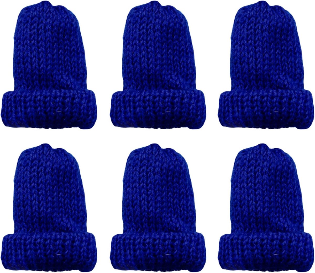 Set van 6 Gebreide Eierwarmers voor Ontbijt Eieren - Mini Mutsen voor Creatieve Tafeldecoratie
