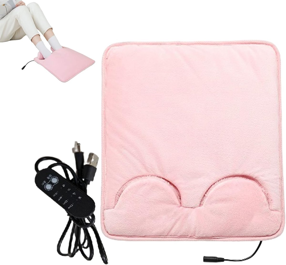 voetwarmer, voetwarmer, winter, snelle verwarming, USB-verwarmingskussen, instelbare temperatuur voor buikbenen, winter, kinderen, volwassenen, kantoor, koud
