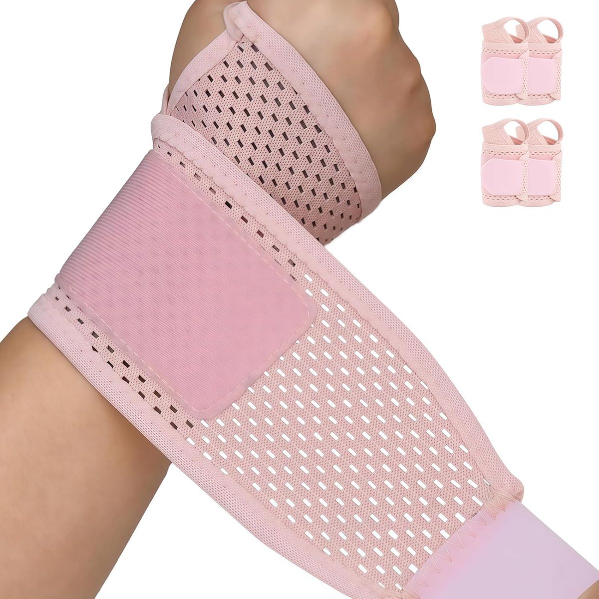 2er-Pack ultradunne mesh-polsbandages - Ademend, verstelbare polssteun voor training en dagelijks gebruik - Unisex polsspalk voor pijnverlichting, bij peesontsteking, carpaal tunnel