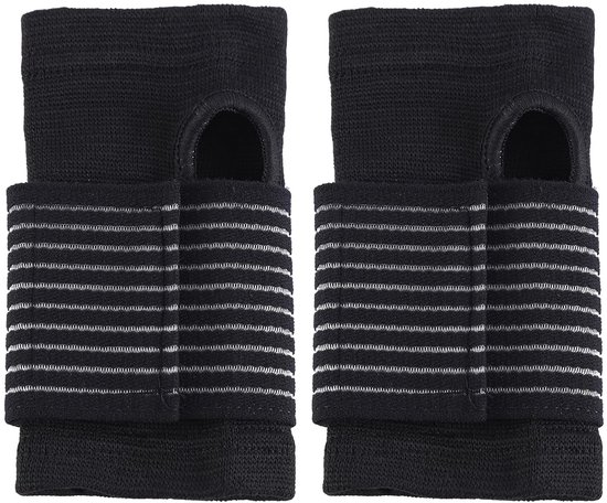 2 stuks polssteunen, polsbandage polsbandage met verstelbare klittenbandsluiting, polssteun voor sport en dagelijks gebruik, elastische steunbanden, zwart, voor vrouwen en mannen — afbeelding 2