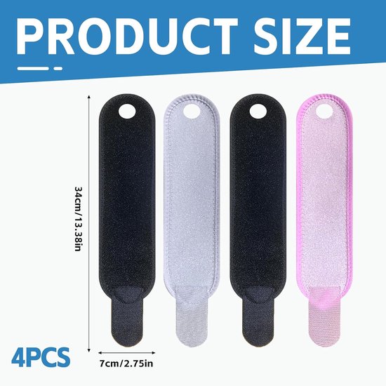 Polsbandage voor kinderen, 4 stuks, ademende polsbandages, verstelbare polsbandage, voor kinderfitness, sport en dagelijkse activiteiten (zwart, roze, grijs) — afbeelding 3