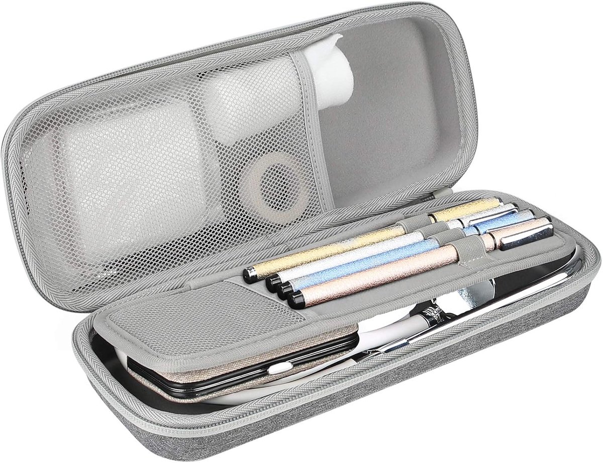 Harde EVA-stethoscoopbehuizing, Schokbestendige EVA-draagtas Opbergtas voor 3M Littmann/Omron/ADC/Dixie EMS-stethoscoop, met Extra Gaasvakken voor Kleine Accessoires -Grijs