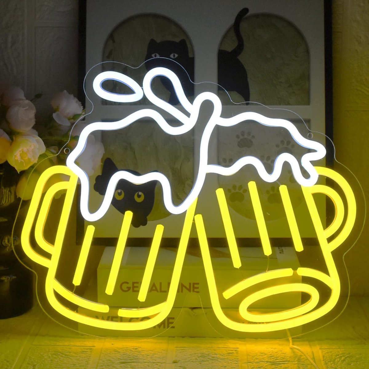 Bord, neonbord, bar, lichtbord, led, dimbaar, bier, neonbord, voor bar, pub, disco, barbecue, keuken, restaurant, winkel, festival, viering, decoratie, feest