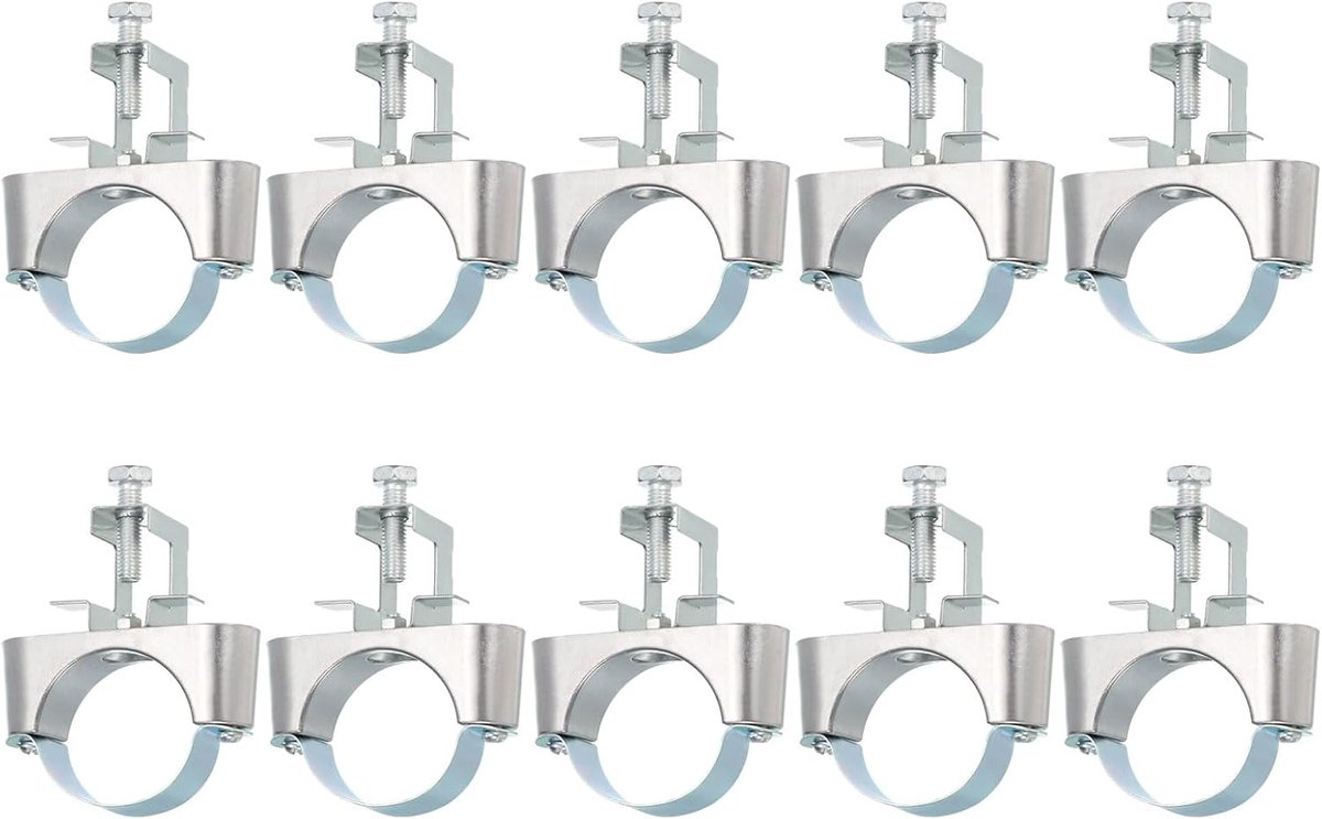 10 stuks buishouders met klem voor balken geschikt voor buis 2 inch (50 mm) kabelhouder voor I-drager, leiding, buis, kabel