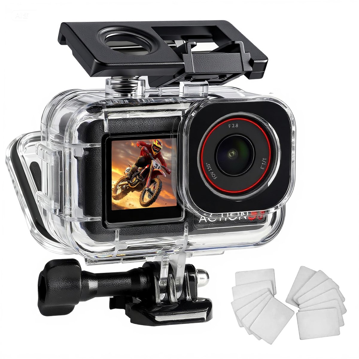 Waterdichte hoes voor DJI Osmo Action 5/4/3 - 50 m diep - dubbel ontwerp koude voet - SnelShoppen