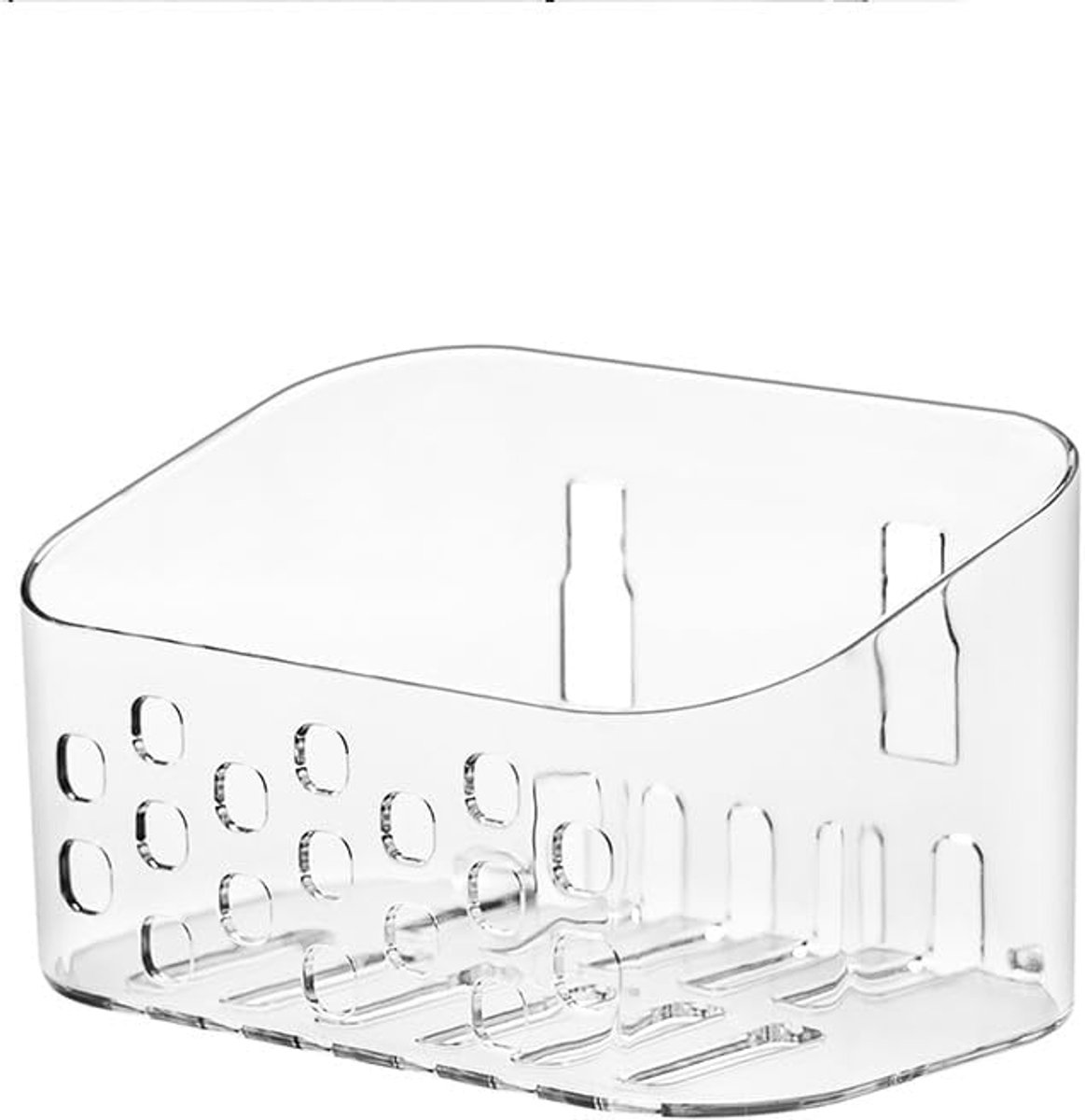 Doucheplank zelfklevend zonder boren met haken voor douche, keuken en badkamer, transparant