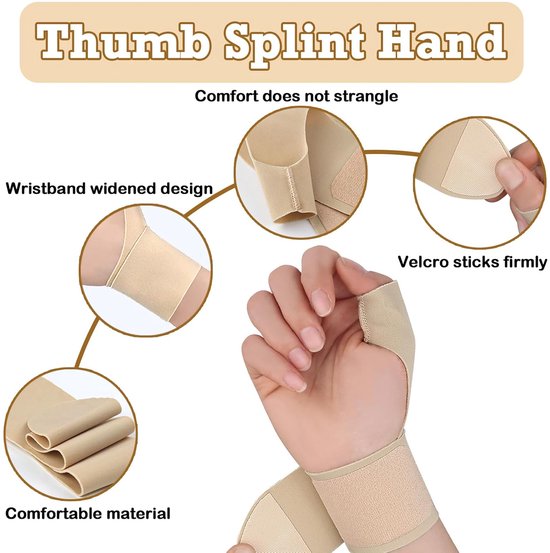 Rechts, duimspalk duimorthese duimzadelgewricht bandage duim, duim peesschedeontsteking bandage polsspalk polssteun voor artrose, duimblessures — afbeelding 4