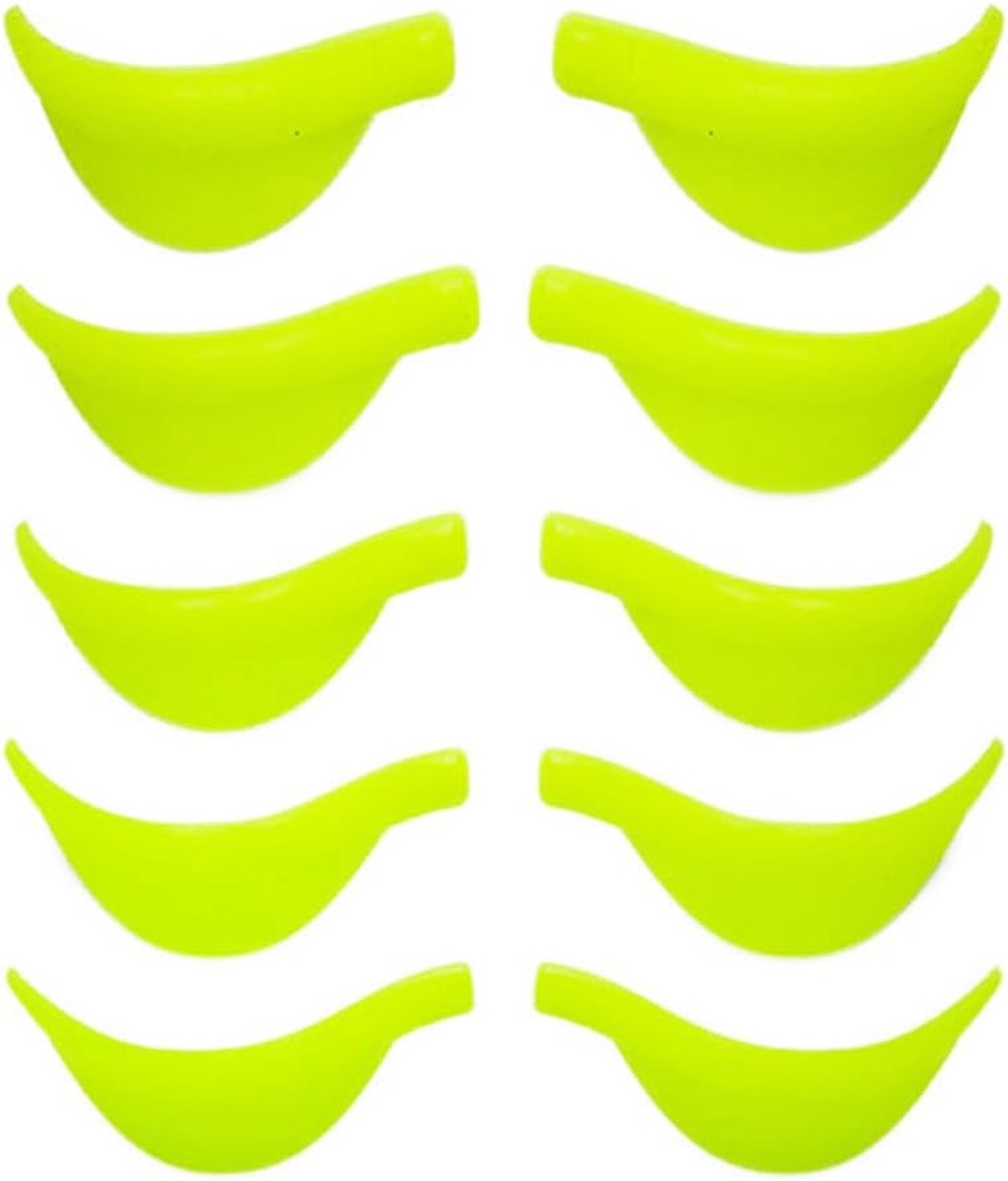 Wimperkruller van siliconen, 10 stuks, permanente wimperkrultang van siliconen, wimperkrulspelden, wimperliftingstick, groen