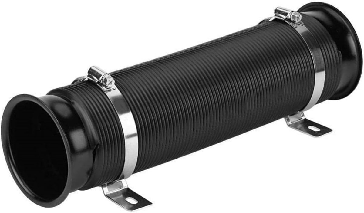 76mm 3 inch universele auto koude luchtinlaat inlaatpijp flexibele buisleiding buis slang kit zwart