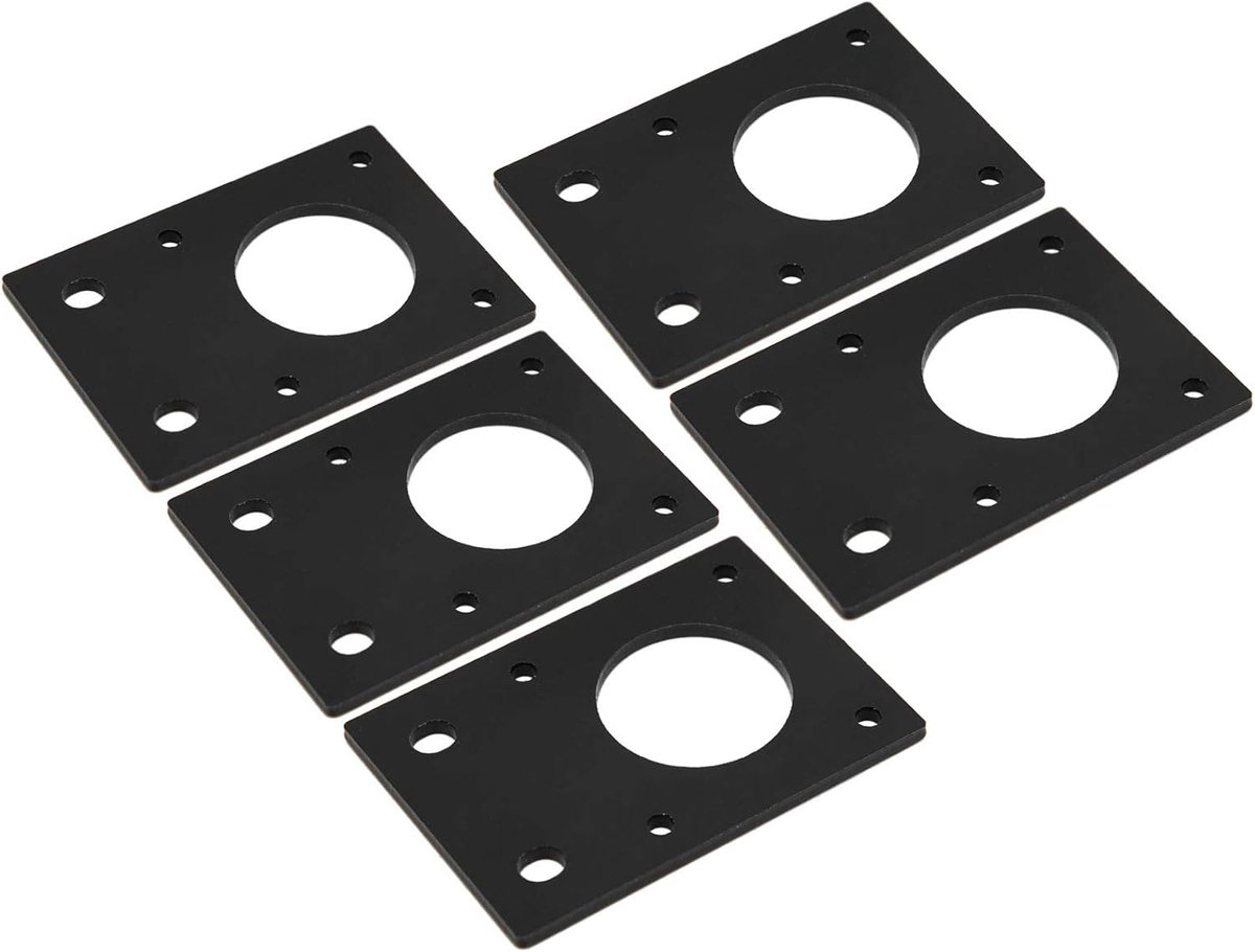 5 stks Motor Montageplaat Motor Mount Plaat slijtvaste Stappenmotor Vaste Beugel Zwart voor NEMA 17 42 serie Stappenmotor